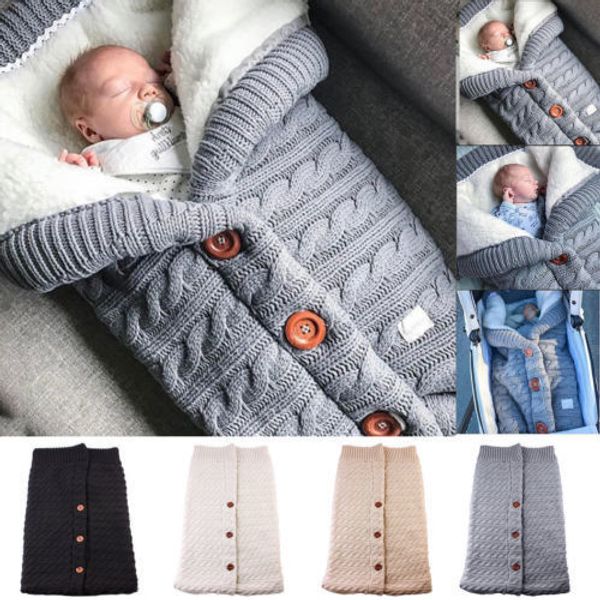s Slings Backpacks Citgeett Autumn Fashion born Knit Crochet Swaddle Sleeping Bag Stroller Wrap 230720