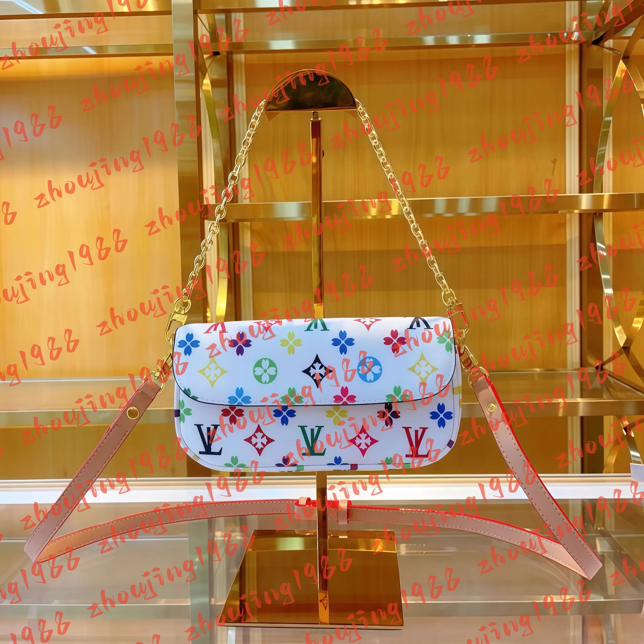 2025 Designer Bags MINI POCHETTE ACCESSOIRES bag Designer Vintage Women&#039;s CLUTCH Evening Shoulder Handbag Wrist Cross Body Bag Pouch Chain Wall