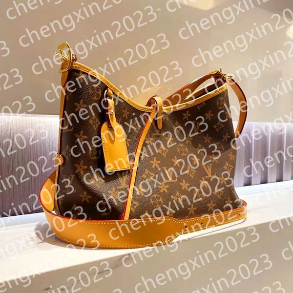 Designer Bags Women Shoulder Bag Hobos Purse Brown Old Flower Tote Bag Letter Genuine Leather Bags Crossbody Handbag M48812 Lady Purses Luxu
