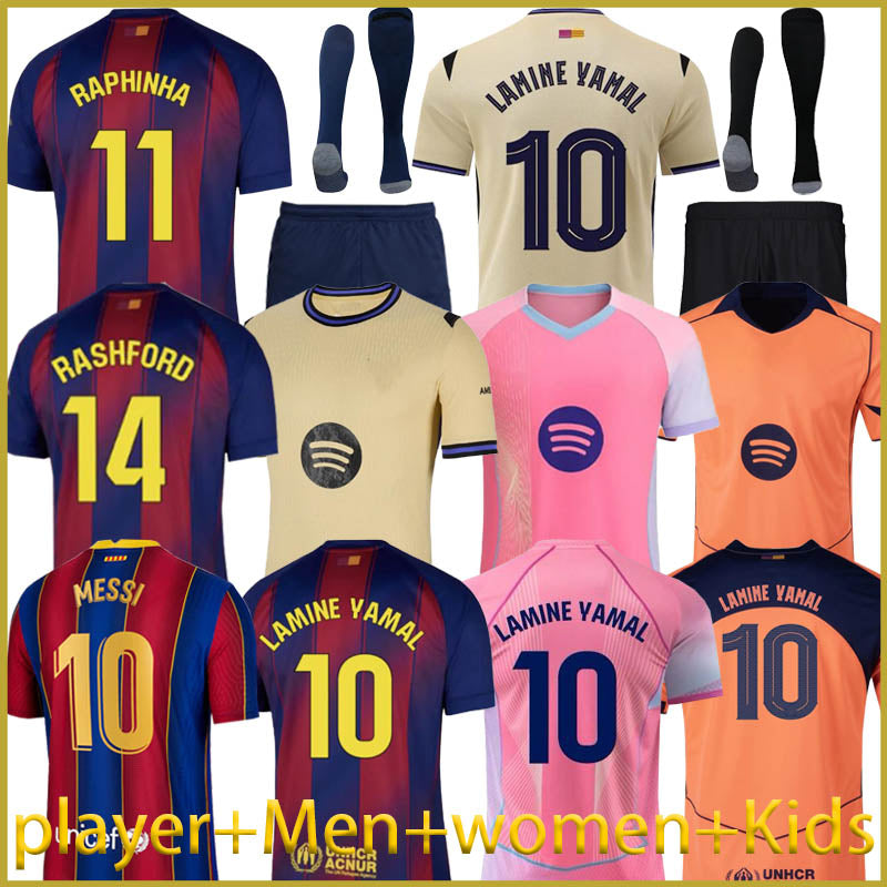 25 26 BarceIoNa LAMINE YAMAL LEWANDOWSKI soccer jerseys PEDRI es football shirt home away GAVI 10 11 Retro Football Shirt 2025 Tracksuit Men Kids