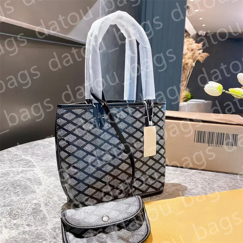 Designer Bag Tote Bag Shopping Bag Double Sided Luxury Handbag Designer Bag Leather Shoulder Bag Open Handbag With Small Purse Card Holders