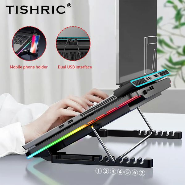 Laptop Cooler Laptop Cooling Pad 6 Quiet Fans High-speed Cooling Supports Laptop Accessories Cooler Notebook Base Radiator 241225