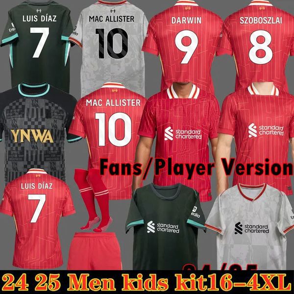 23 24 25 ALLISTER SZOBOSZLAI soccer jerseys GAKPO DARWIN 2023 Mohamed Luis DIaz ALEXIS football kits shirts men kids uniform goalkeeper 2024