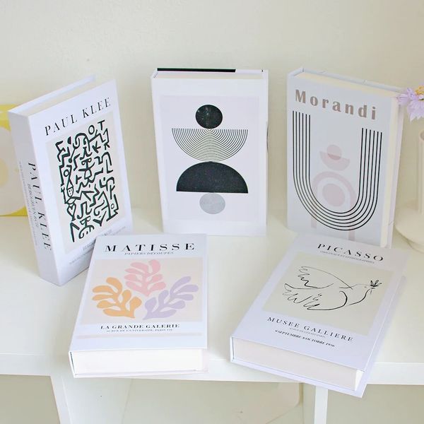 Fashion Books for Decoration Simulation Book Storage Box Coffee Table Books Villa le Home Decor Shooting Prop 250113