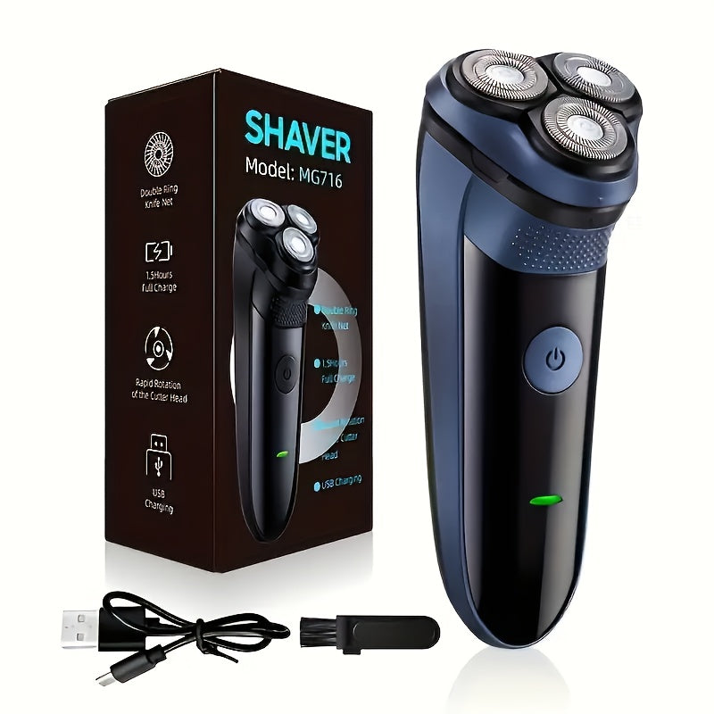 TEMU Men's Electric Shaver - Multifunctional Rotary Shaver, Usb Rechargeable Grooming Kit - For Men - Suitable For Daily Shaving And Travel - Best