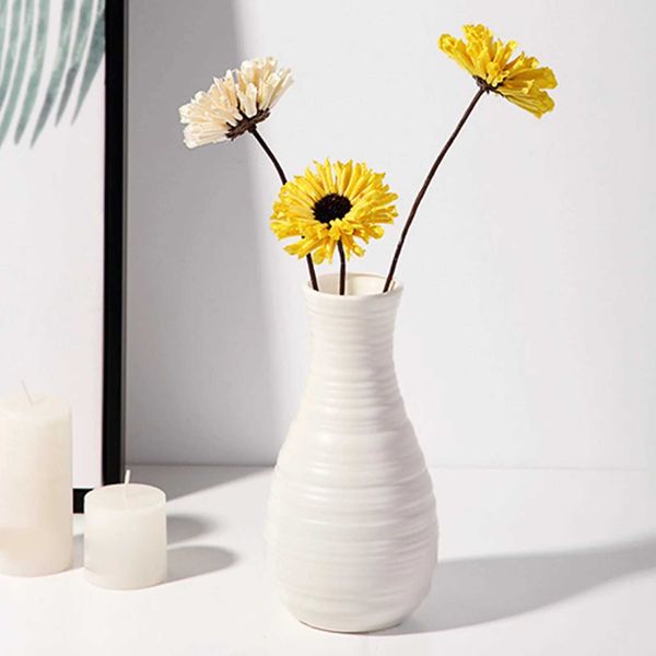 Vases Flower Vase Nordic Simulated Flower Vase Decoration for Living Room Dining Room Plastic Vase Unbreakable Vase for Flowers z241212