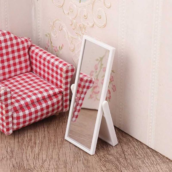 1 12 Dollhouse Simulation Full Length Mirror Dollhouse Miniature Furniture Decoration Dolls House Accessories For Kids Toy Y240807