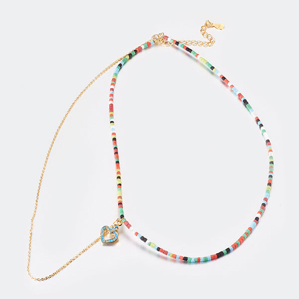 Collares con gradas de piedra de luna de melocotón natural