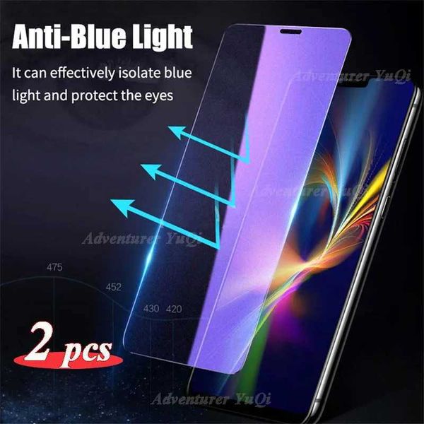2pcs Anti Blue Ray Light Tempered glass For iPhone 16 15 14 13 12 11 Pro Max Mini SE2020 XR XS X 7 8 6 6S Plus Screen Protector M250120