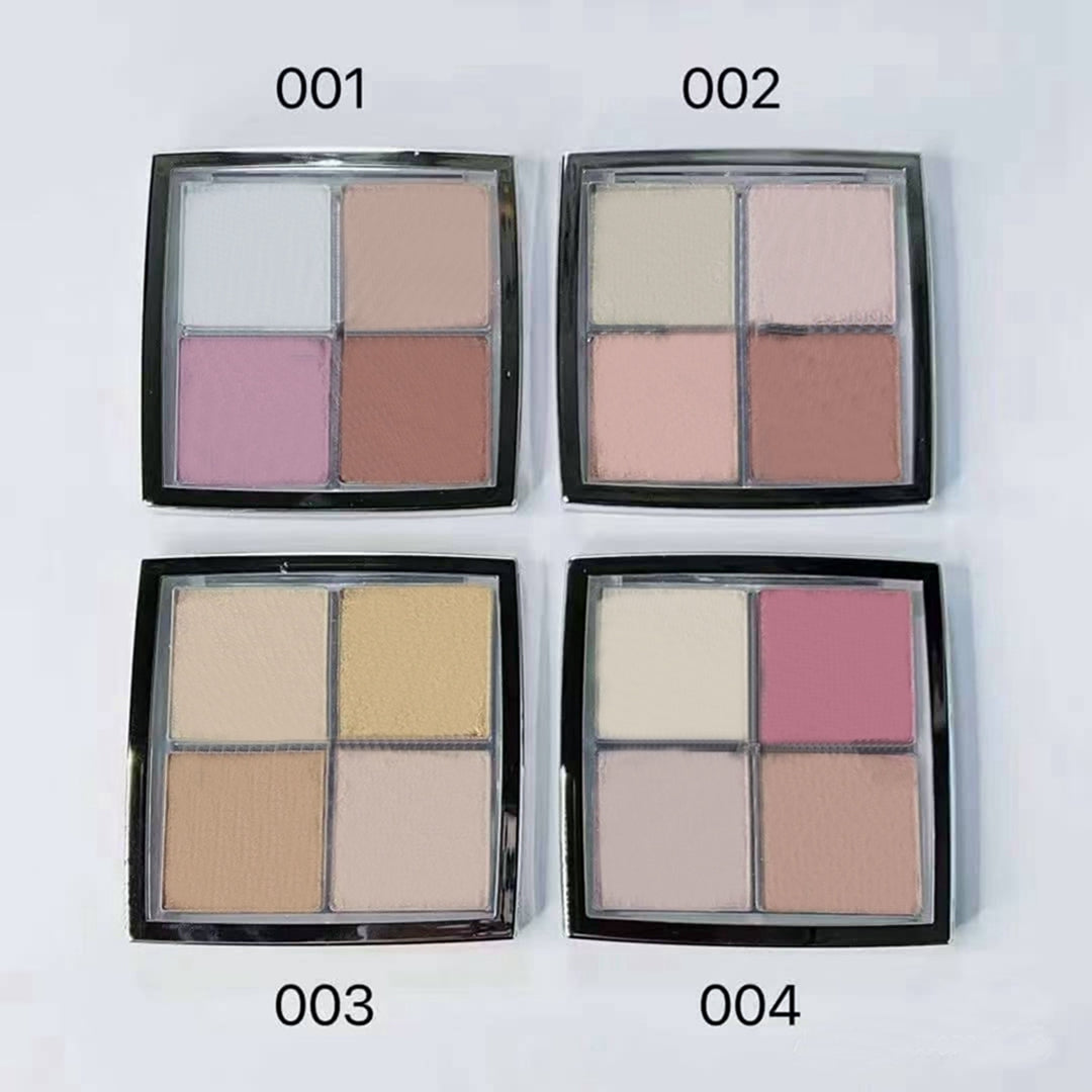 Top Quality New Brand Designer Highlighter Powder Palette 4 Colors Glitter Face Contour Brighten Makeup Shimmer Diamond Face Makeup Cosmetic