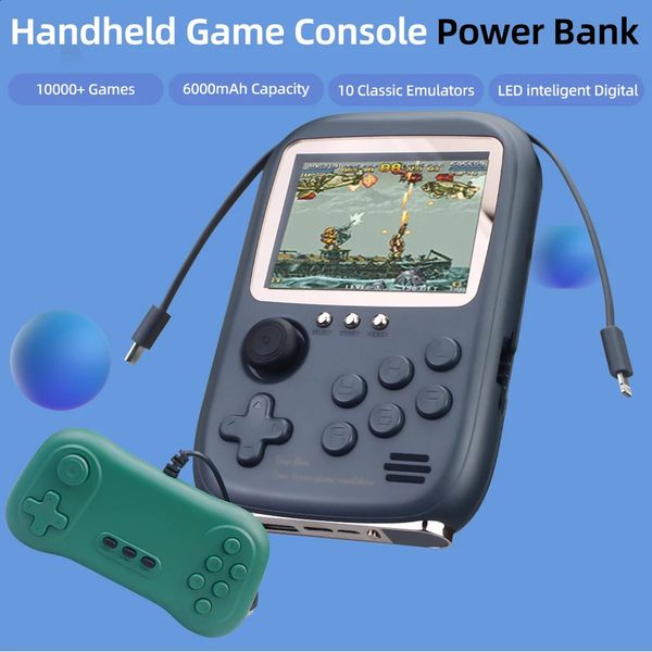 DY19 Mini Game Power Bank 6000mAh Arcade Game Console 3.2-inch 10000Classic Games Handheld Retro Game Console Gift 240810