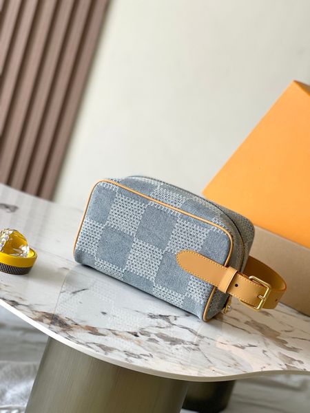 Designer bags fashionable men&#039;s and women&#039;s handbags classic makeup bags high-quality denim bags A-level all steel hardware import