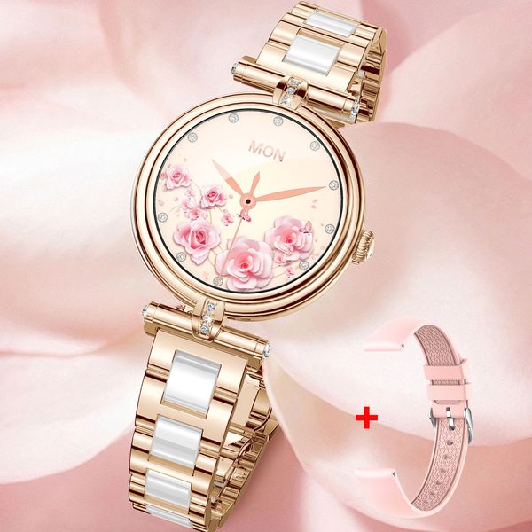 Women Smart Watch, 1.09-inch Full Touch Screen (make, Answer-reject Calls), With Wireless Call, Sports And Fitness Smartwatch For Android &