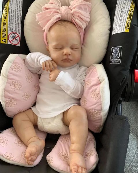 19 Inch Finished Reborn Baby Dolls LouLou 3D Skin Visible Veins Silicone Vinyl DIY Toys Figure for Girls Gift 250114