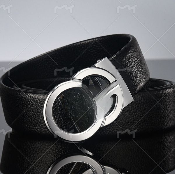 High quality letter Korean version casual trend youth business cowhide pants belt men&#039;s belt leather automatic buckle belt