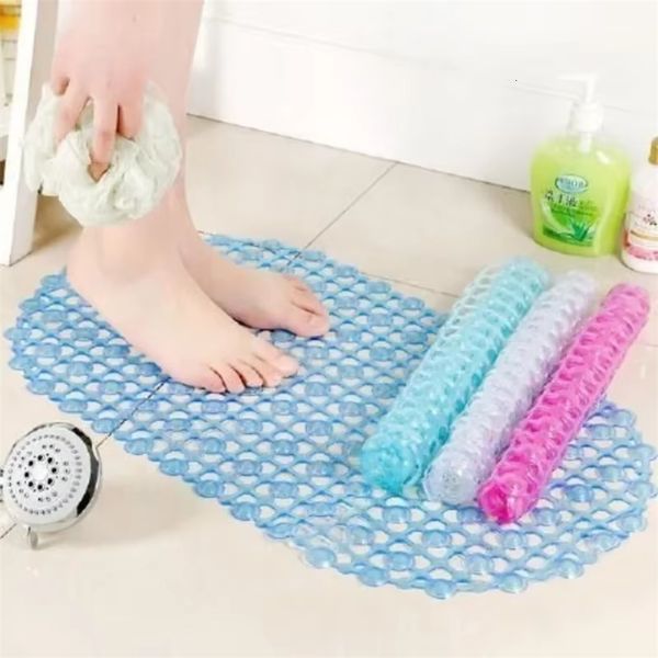 Non-slip PVC Anti-s Bath Mats Soft Shower Mat Massage with Suction Cup Bathroom Accessories 250208CJ