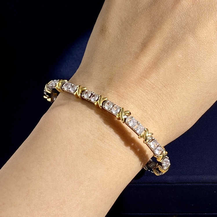 Jewelrys 36 Stone Bracelet for woman bracelet tennis chain Inlaid Czech crystal designer highest counter Length 18CM suitable 15-16CM wrists With bo