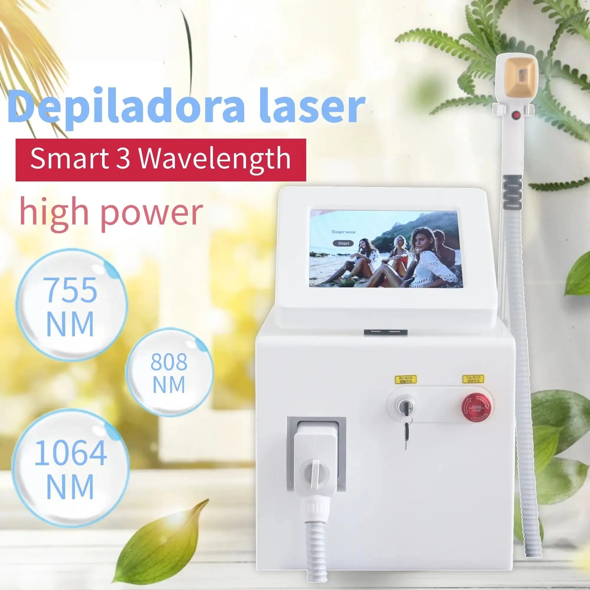 2025 New 3 Wavelength 808 Diode Laser Hair Removal Machine Ice Titanium Permanent Painless Physical Body Care Depilation Epilator