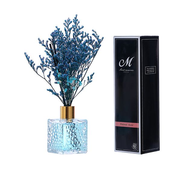 80ML Aromatherapy Essential Oil Set Reed Oil Diffusers With Natural Sticks Glass Bottle And Scented Oil Air Purifier For Home