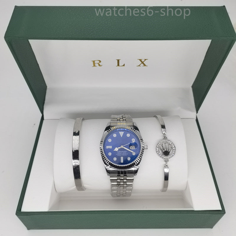 Original Brand box Women&#039;s Watch Full Diamond Roman Dial Luxurious Elegant Rose Stainless steel Ladies Hand Clock