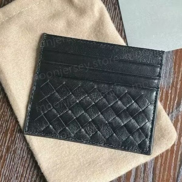 Fashion Designer Card Holders for Women Men Woven Pattern Mini Wallets Small Wallets Festival Gifts 28596