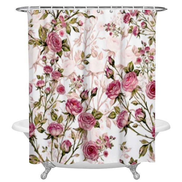 Shower Curtains Rose bouquet shower curtains waterproof polyester bathroom curtains home decoration bathroom accessories curtains S246249