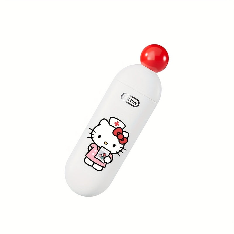 TEMU [authorized] 1pc Hello Kitty Portable Mini Pill Storage Box, High Capacity Multi-grid, Small And Easy To Carry, Suitable For Work, Outing And
