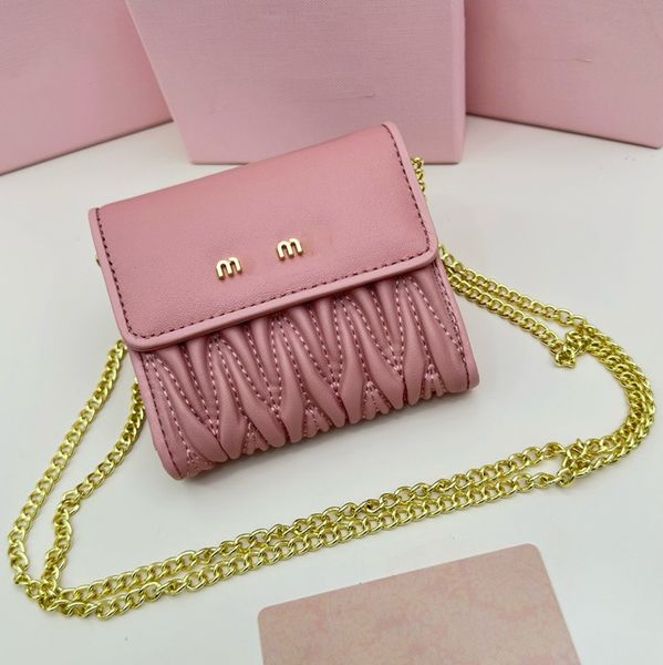 Wallets Coin Pouch Card Holders High Quality Genuine Leather Sheepskin Golden Hardware Cardholder Womens Designer Wallet Cross Body Bag