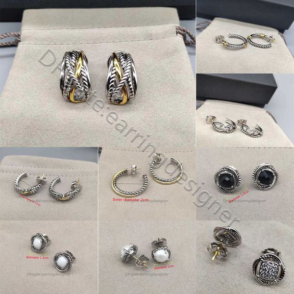 for Designer Earrings Women Hiphop Punk Earring Metal Twist Stud Water Drop Ball Gold Silver Color Female Twine Ear Luxury Jewelry Gift Brin