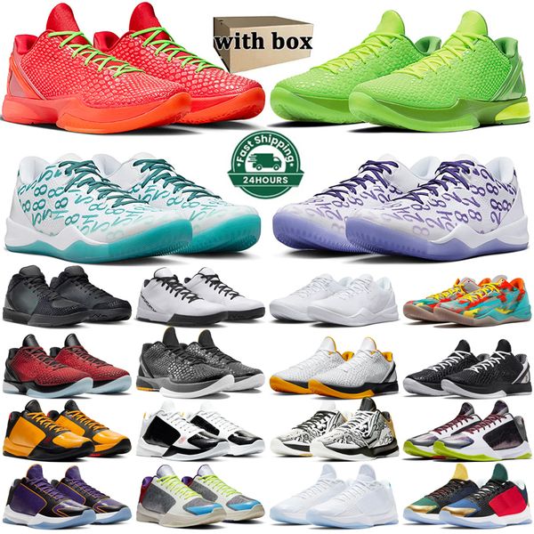 With Box basketball shoes men 6 Protro Reverse Grinch 8 Court Purple Radiant Emerald 4 Mamba Mambacita Sweet 5 Bruce Lee mens outdoor traine
