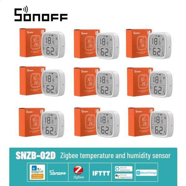 SONOFF SNZB-02D Zigbee Temperature and Humidity Sensor Smart Home Automation Real time Monitor Ewelink Alexa Google Home Assistant 240710