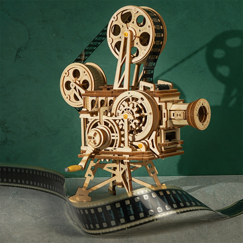 TEMU Movie Projector 3d Wooden Puzzle Set Toys Birthday Gifts-lk601 Christmas Halloween Gifts