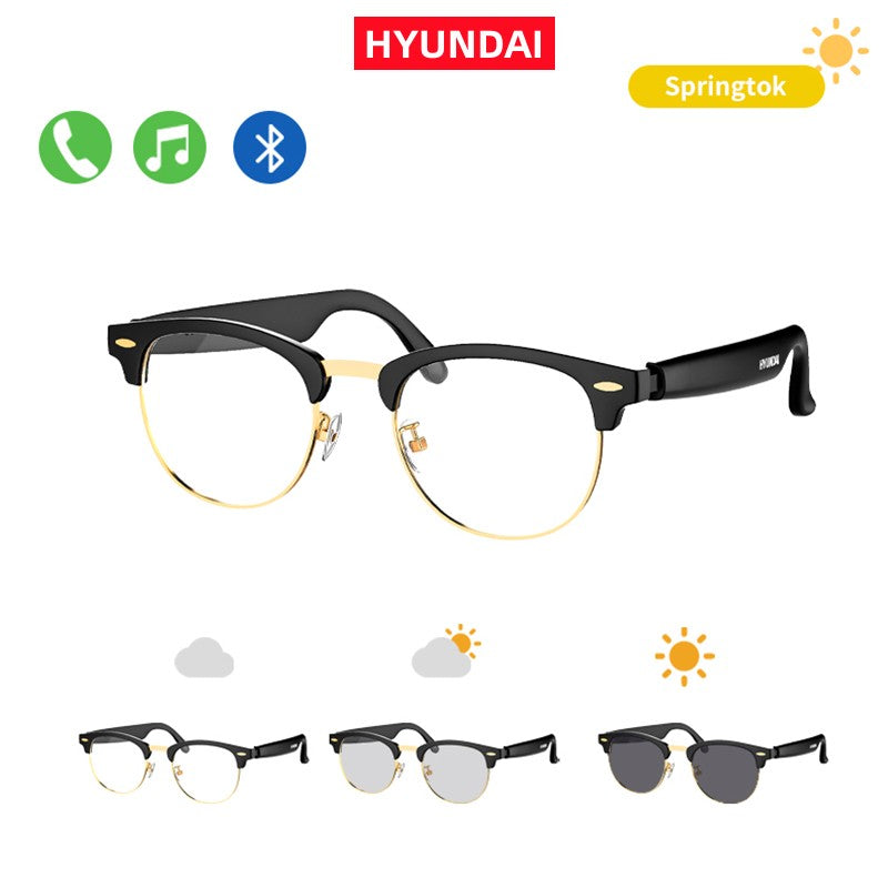 HYUNDAI Bluetooth smart glasses with automatic adjustment wireless Bluetooth earphones anti blue light sunglasses waterproof UF-C8 Ultra