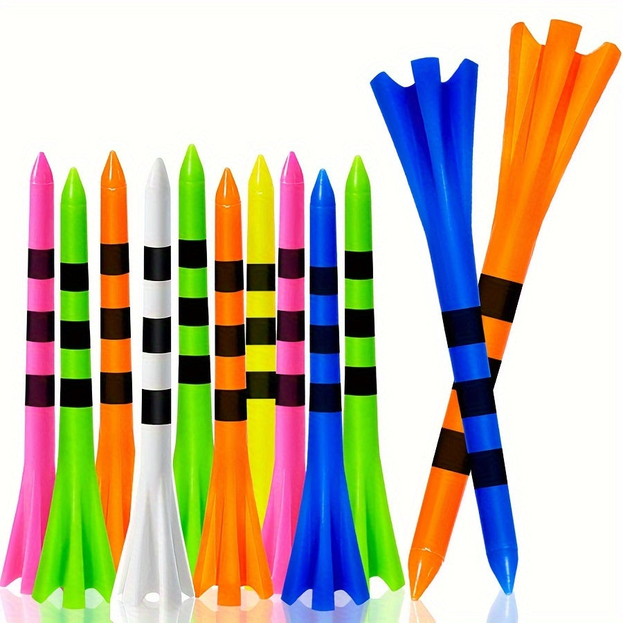 TEMU 50pcs Golf Tee 5- Plastic Golf Tee, Friction, Improve Ball Marker, Lightweight And 83mm-70mm-38mm Mixed 1 Pack