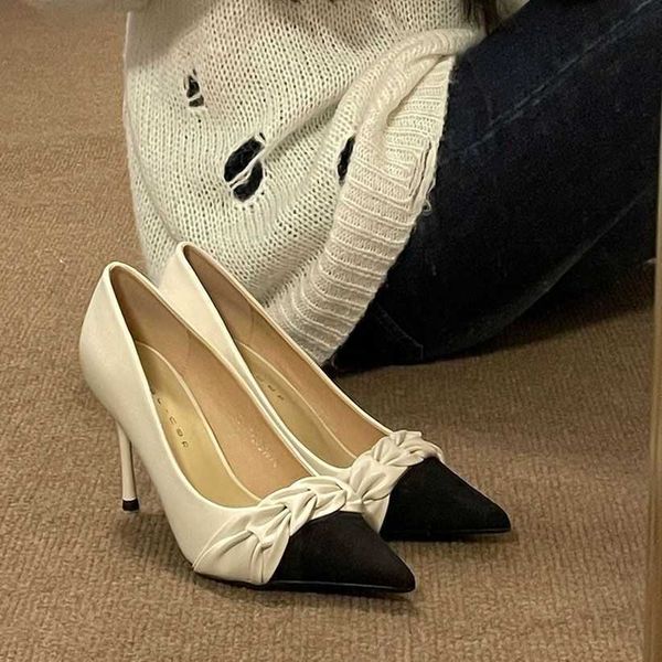 sandals red bottomed British style slim high heels spring and autumn new soft soled design paired with skirts tailored for women