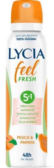 Lycia Känsla Fresh Deodorantspray 5-i-1 Persika och Papaya 150 ml