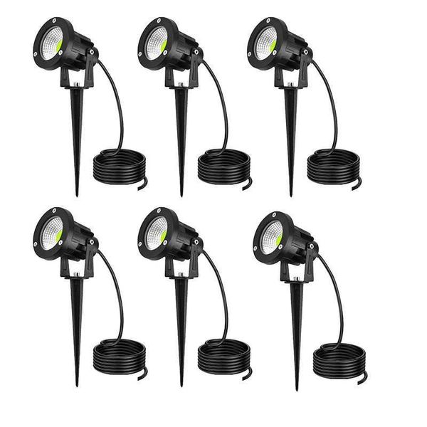 1-meter long cable outdoor IP65 LED garden lawn light 5W 10W peak landscape light AC DC12V24V warm white green spotlight 220V X241102