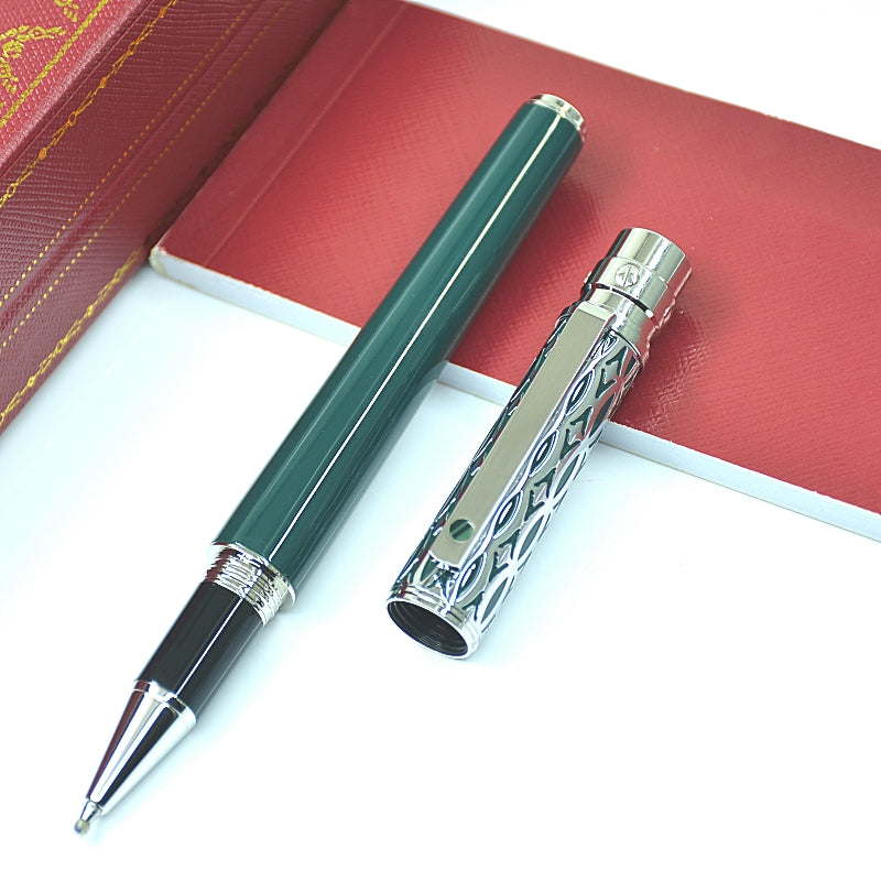 Top quality Silver - green CT Ballpoint pens - Roller ball business office stationery fashion refill pen For birthday gift