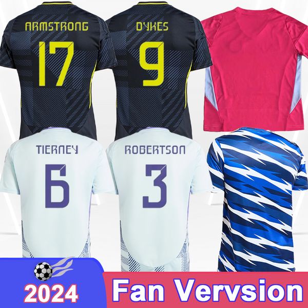 2024 Scotland Mens Soccer Jerseys MCTOMINAY ROBERTSON ADAMS TIERNEY ARMSTRONG MCGINN DYKES Home Away GK Pre-match Football Shirts Uniforms
