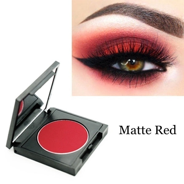 MISS ROSE Matte Red Eyeshadow Easy To Wear Makeup Eye Shadow Cosplay Stage Makeup