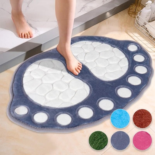 Bathroom Rugs Mats Water Absorbent Non-Slip Mat,Cobblestone floor mat,Used in Bathroom, Shower, Room, Soft Bath Mat Machine Washable Bath Mat Feet Ba