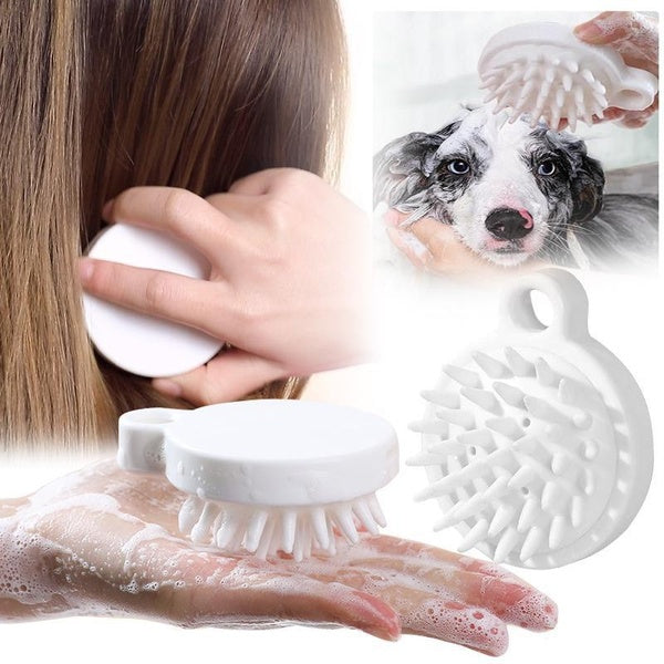 1-5 pièces brosse de shampooing masseur de cuir chevelu avec poils en caoutchouc flexibles pour le gommage du cuir chevelu, le massage de la tête et