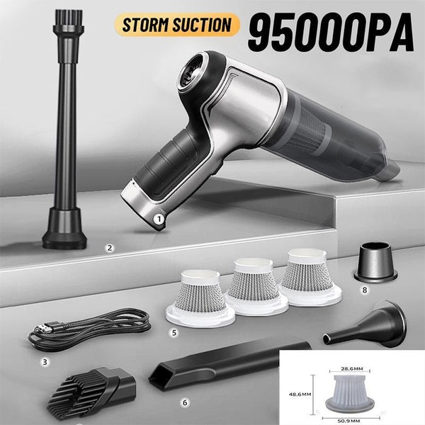 95000Pa Wireless Car Vacuum Cleaner Strong Suction Handheld Auto Vacuum Home &amp Car Dual Use Mini Vacuum Cleaner HomeAppliance