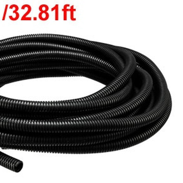 10M longueur 15.8mm diamètre extérieur ouverture tube de conduit à soufflet ondulé pour câblage électrique noir