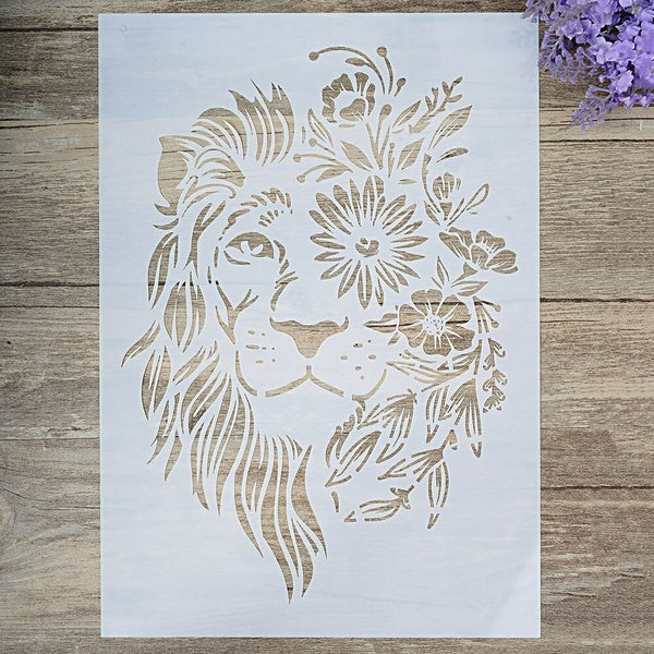 A4 A3 A2 Size DIY Craft Layering Lion Stencil For Wall Painting Scrapbooking Stamping Stamp Album Decorative Embossing Paper Card