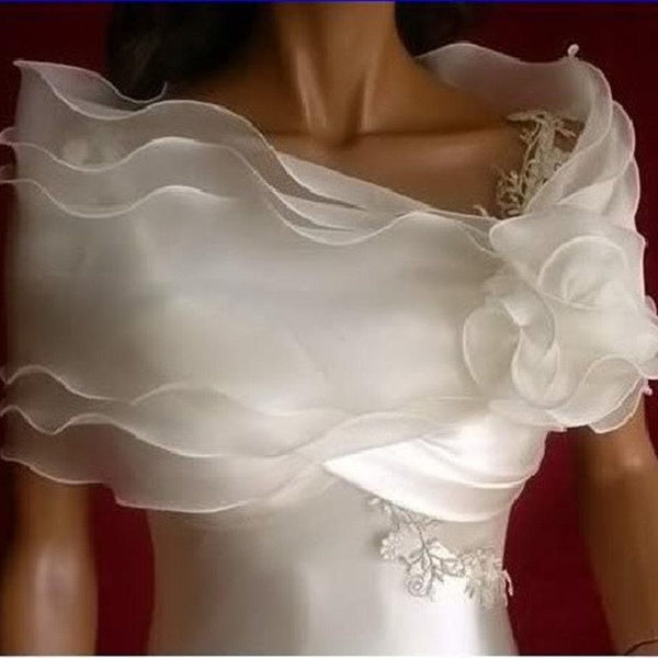 Fashion Organza Bolero Coat Wedding Accessories Bridal Shawl party Wraps Jacket