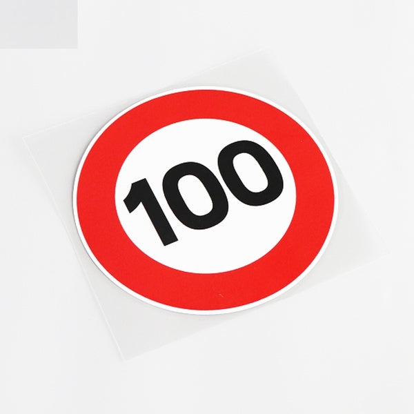 14CM*14CM Fashion SPEED LIMIT 100KPH SIGN Decal Car Sticker 13-0754