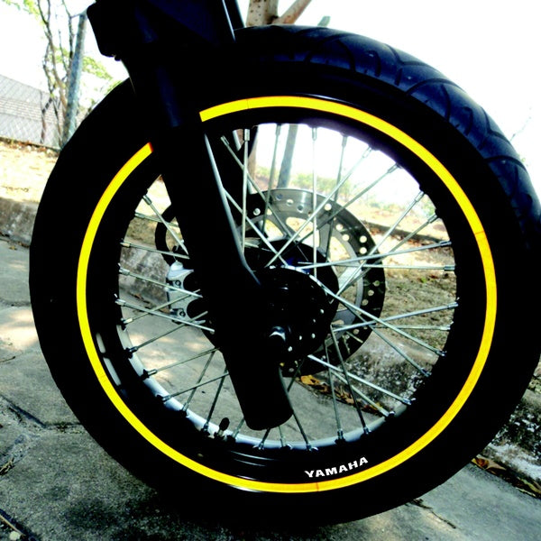 Friso De Roda Refletivo 10mm + logos Yamaha adesivo de roda sticker estoque no Brasil Trim Decal Sticker Wheel