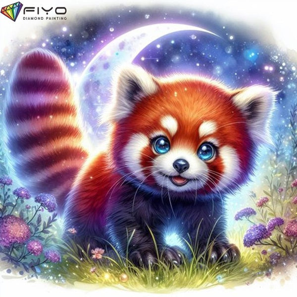 FIYO DIY 5D Panda Diamond Painting Full Drill with Number Kits Home and Kitchen Fashion Mosaic Diamond Painting Canvas Wall Decoration Gift Crafts fo