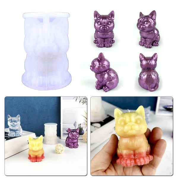 DIY Steric Cat Resin Casting Mold Silicone Moulds for Resin Epoxy Ice Aromatherapy Handmade Home Desktop Decoration Craft Making Tools